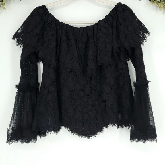 Alexis NEW Laurena Off the Shoulder Black Top Size XS - Picture 5 of 13
